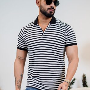 Signature Striped Polo T Shirt - Premium Style