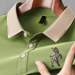 High Quality Embroidred Dear Men's Polo T Shirt