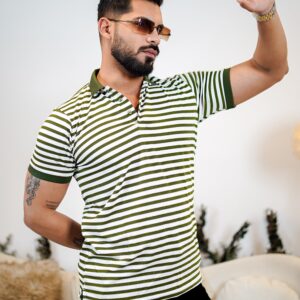 Signature Striped Polo T Shirt - Premium Style