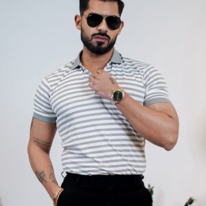 Signature Striped Polo T Shirt - Premium Style