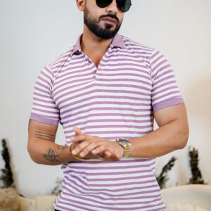 Signature Striped Polo T Shirt - Premium Style