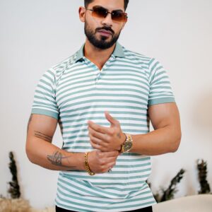 Signature Striped Polo T Shirt - Premium Style