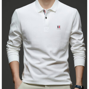 Premium Full Sleeved Men's Polo T-Shirt with Embroidered Logo