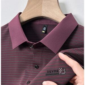 Men's Trendy Stripe Print Short Sleeve T Shirt For Daily Wear